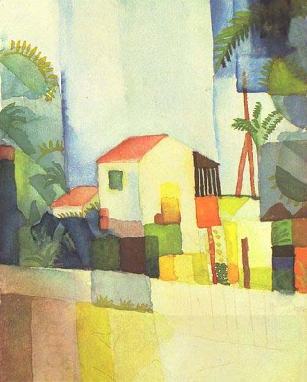 August Macke Helles Haus oil painting picture